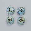 خرزة هيماتيت لون حربائي مطفي، قطر 12x4,5مم +- ( 4قطع )