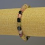 سوار تورمالين مصقول 7x6mm+-، طول 18cm مطاطي