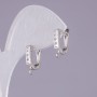 خطافات أقراط 14×3مم مسار من الستراس