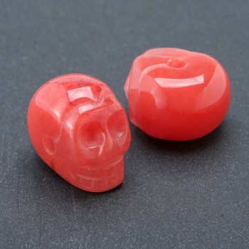 خرزة جمجمة كالسيدون طبيعي 25x19mm +
